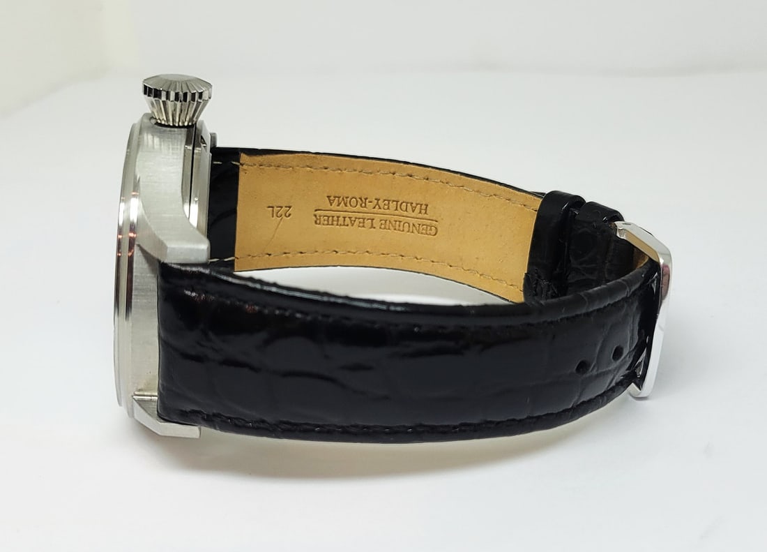 Mens S/Steel High Grade HAMILTON Winding Watch Cal 917 Re-Cased* Black DIAL - 4