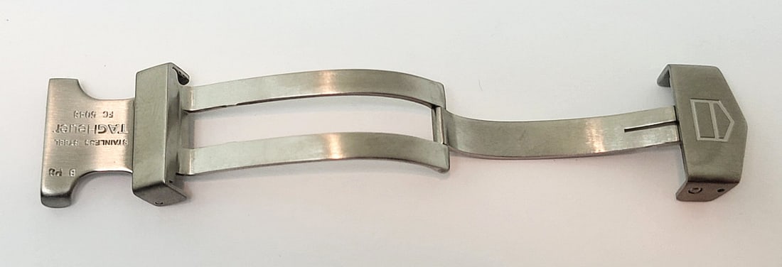 Original S/Steel TAG HEUER FC5048 Deployment Buckle for 18 mm Band - 4