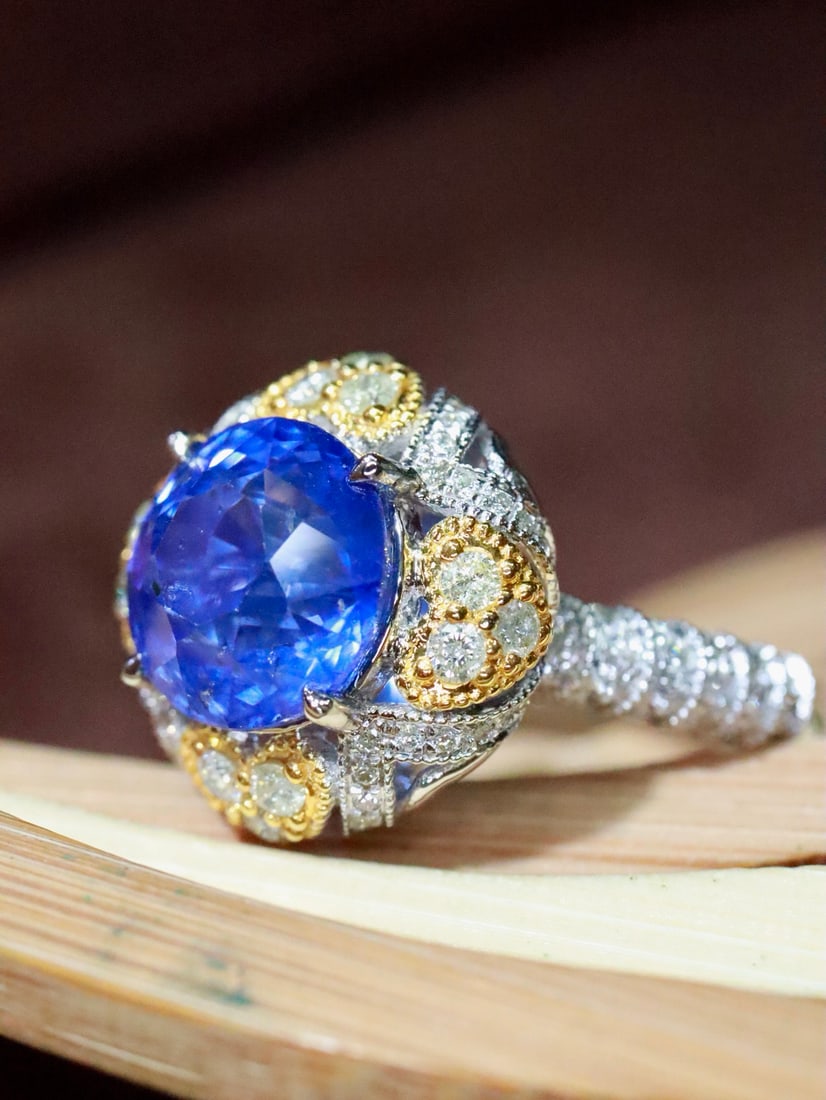 18K Natural Sapphire Ring - 2