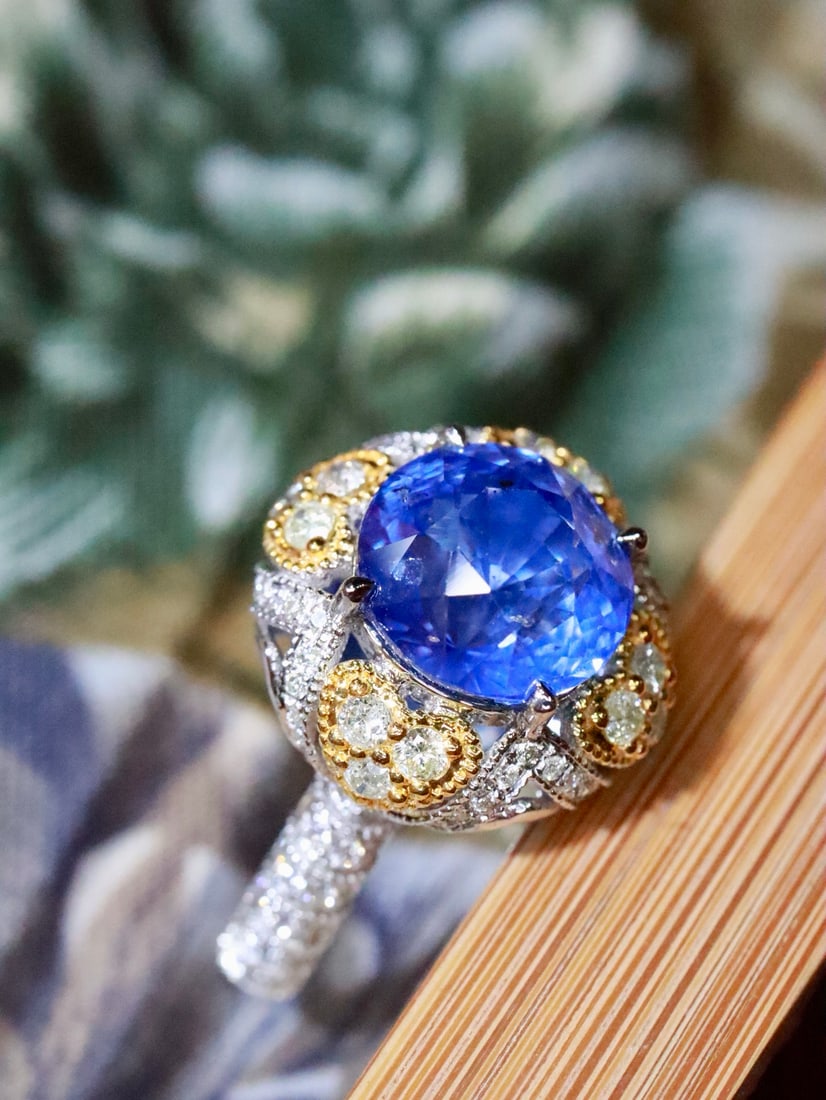 18K Natural Sapphire Ring - 3