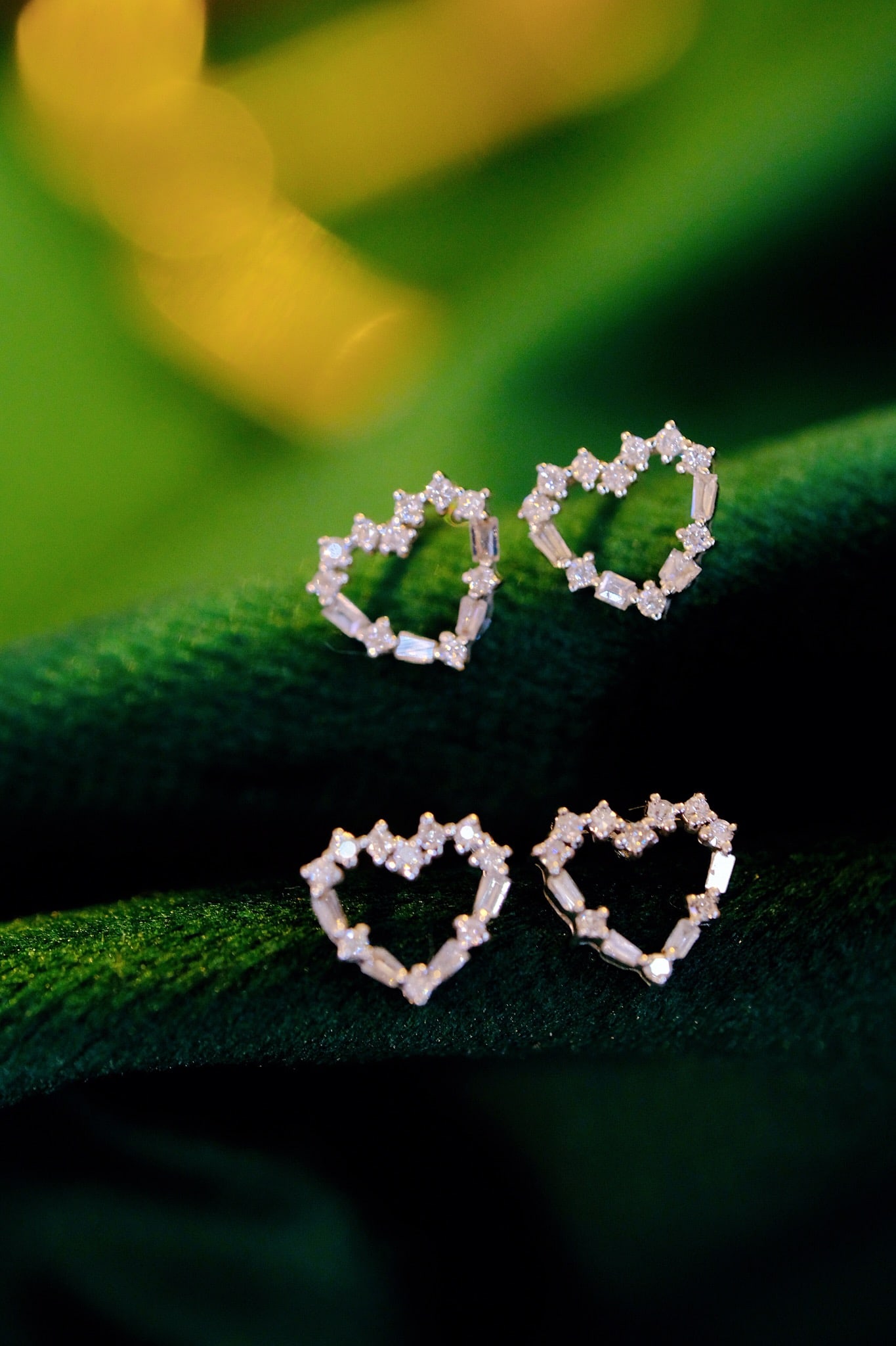 18K Natural Diamond Earrings - 3