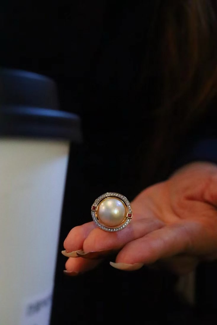 Natural Mabe Pearl Ring - 2