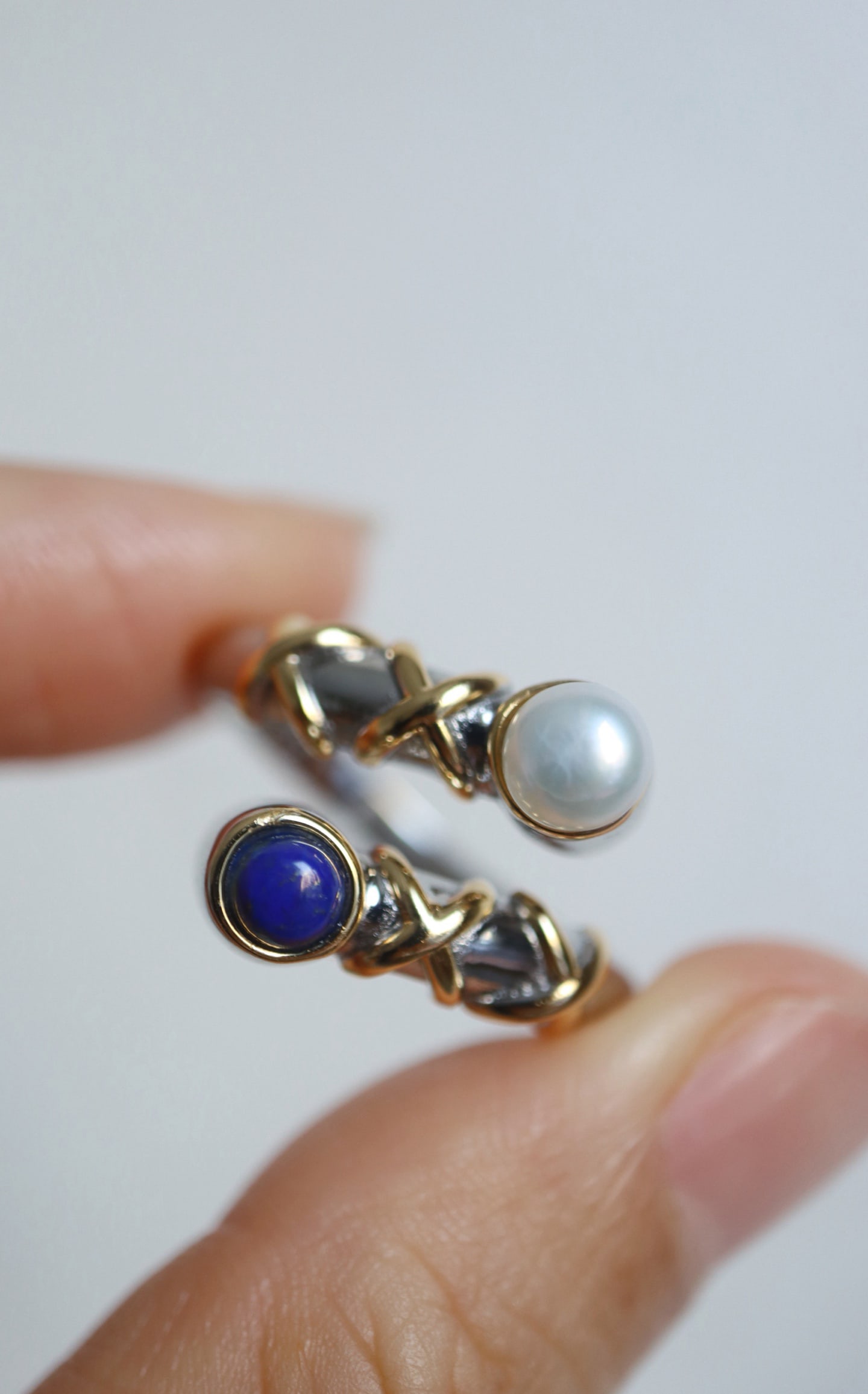 Lapis Lazuli Pearl Ring (1 of 7)
