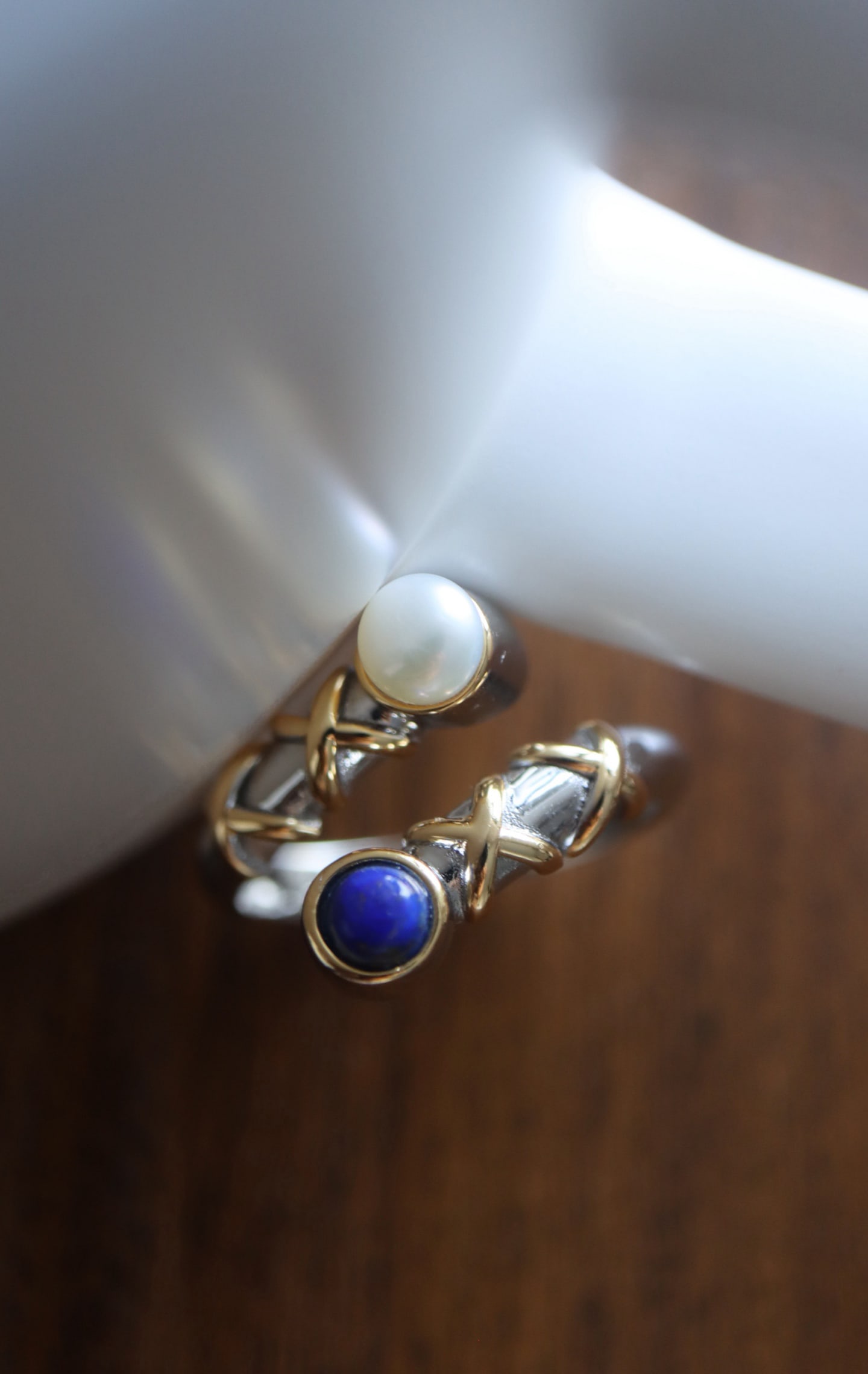Lapis Lazuli Pearl Ring - 2