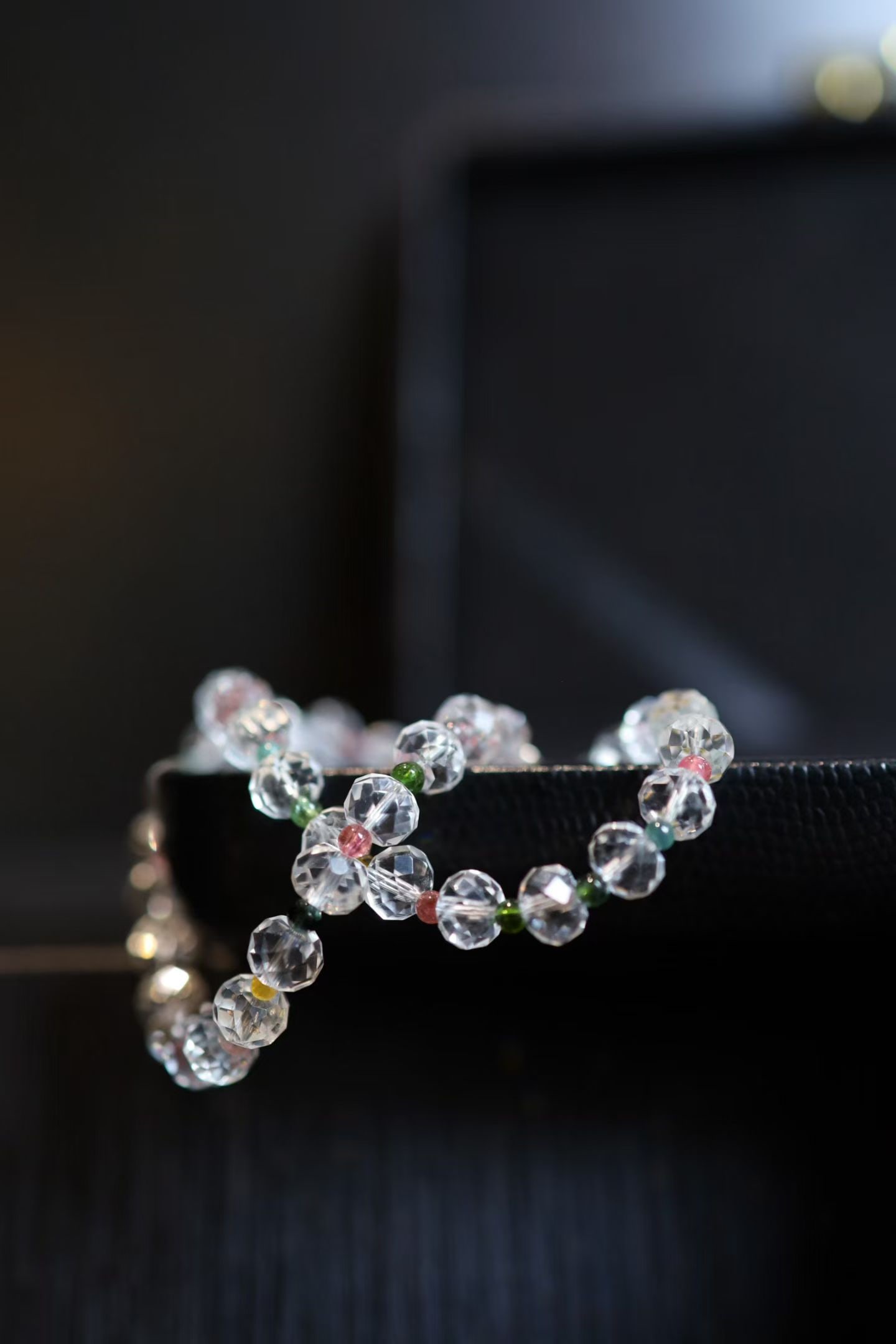 Sterling Silver Natural White Crystal Bracelet - 5