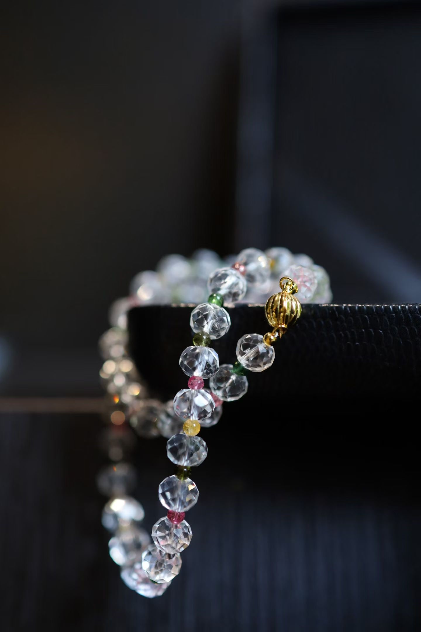 Sterling Silver Natural White Crystal Bracelet - 6