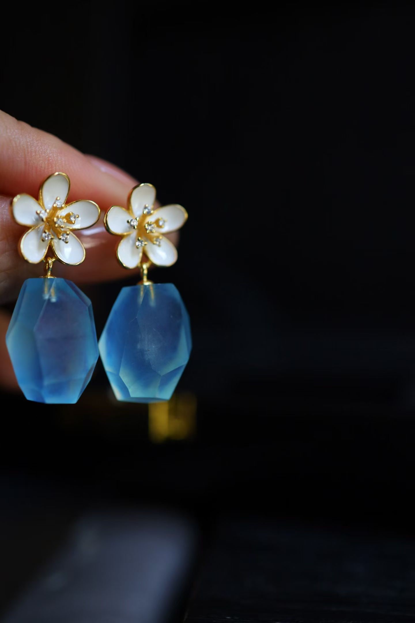 Natural Aquamarine Earrings - 2