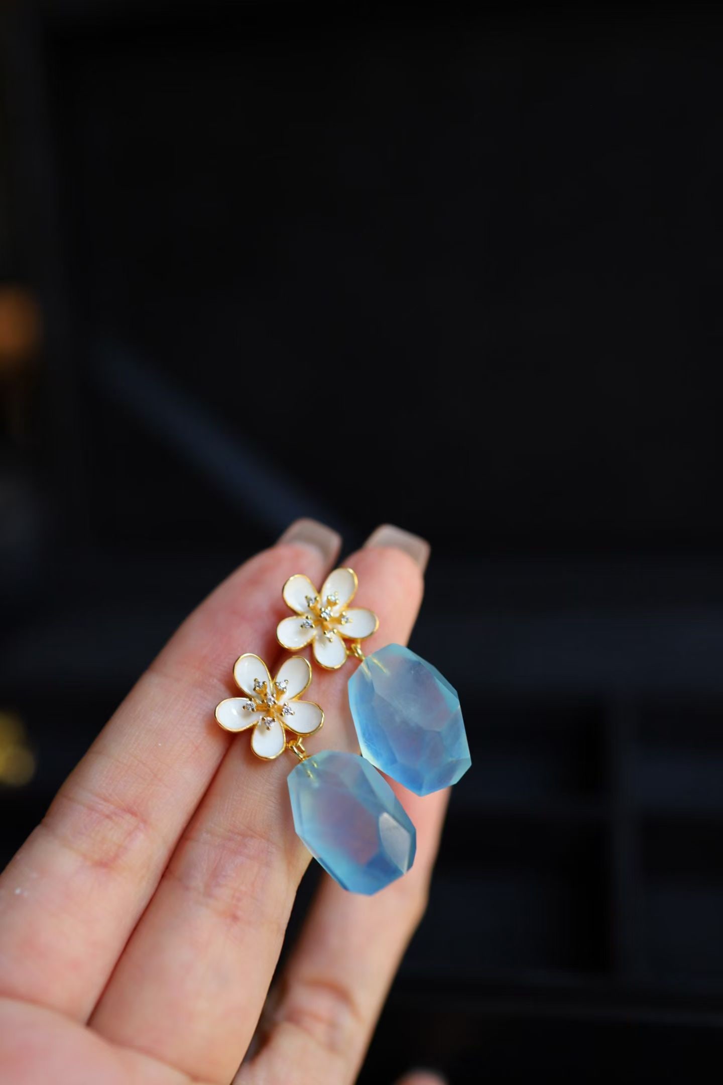 Natural Aquamarine Earrings - 3