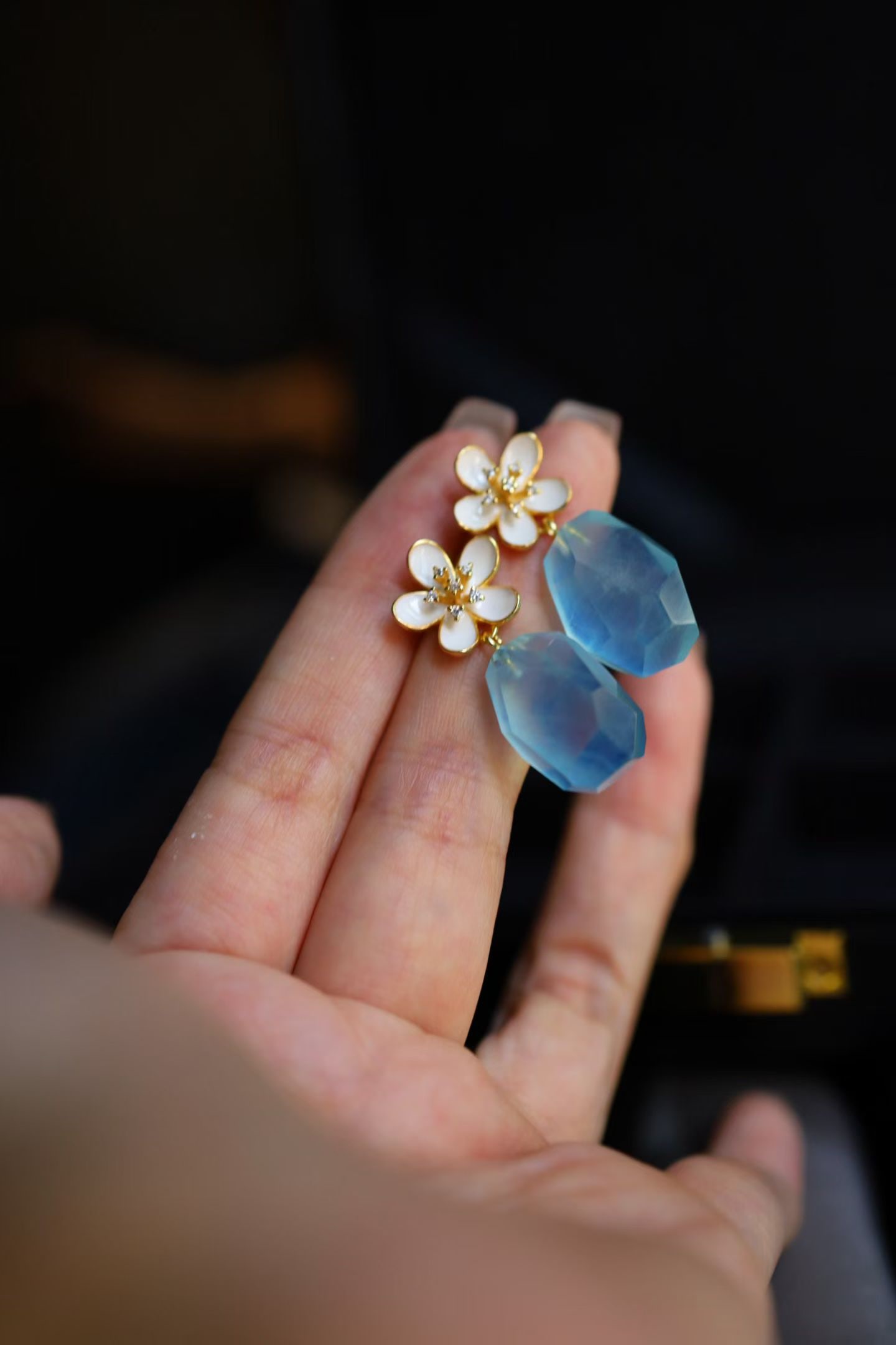Natural Aquamarine Earrings - 4