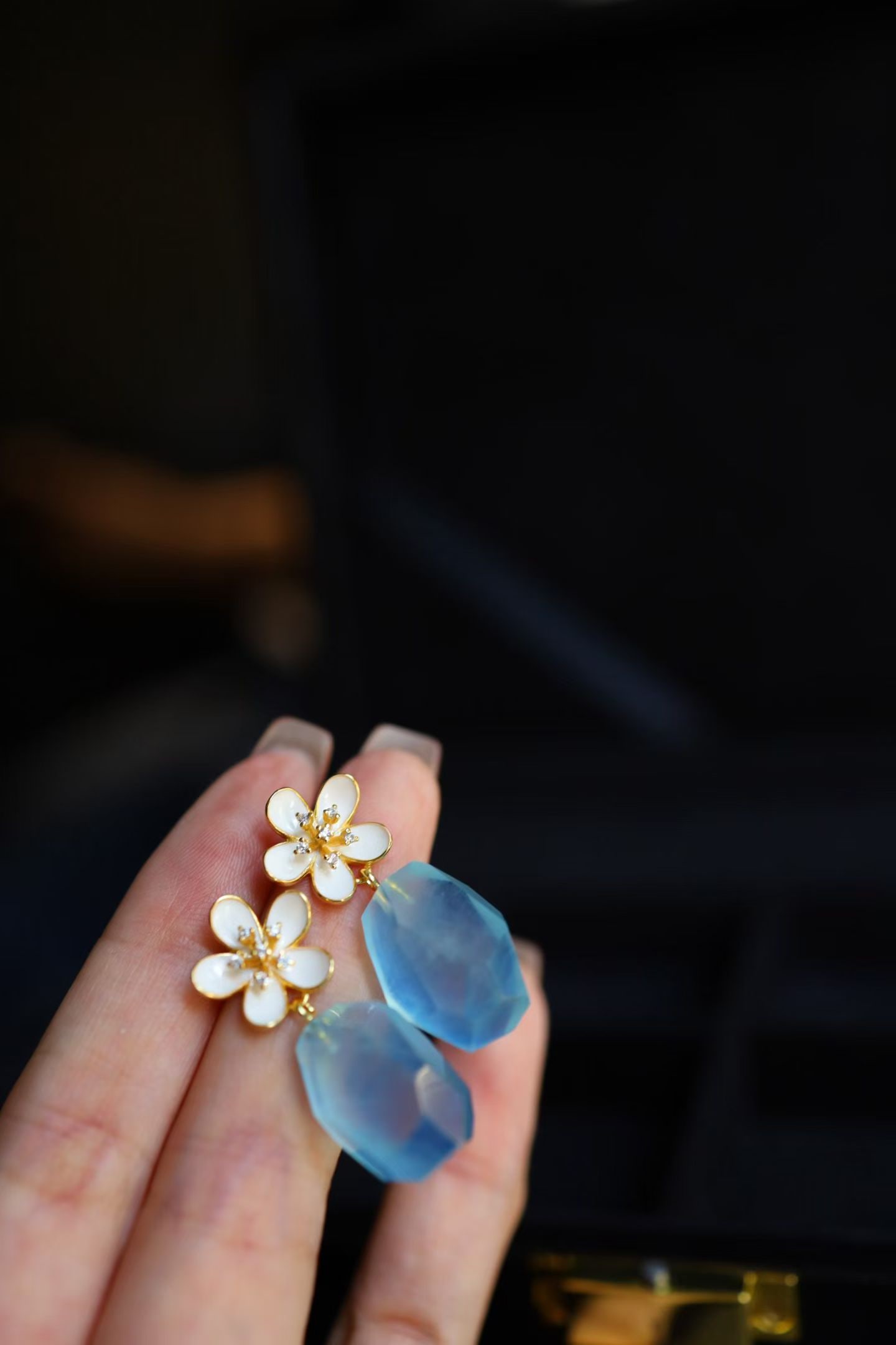 Natural Aquamarine Earrings - 5