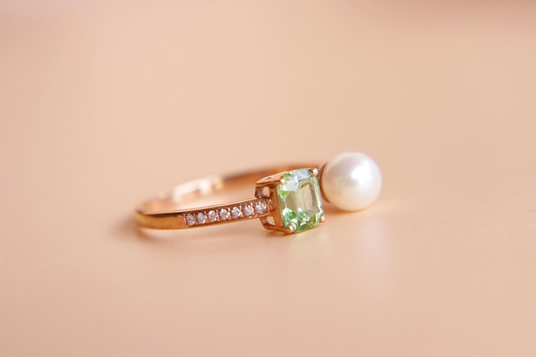 18K Gold Natural Afghan Green Tourmaline Ring - 2