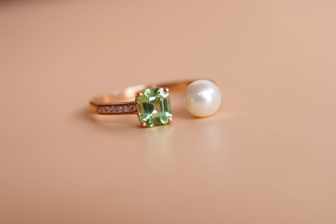 18K Gold Natural Afghan Green Tourmaline Ring - 3