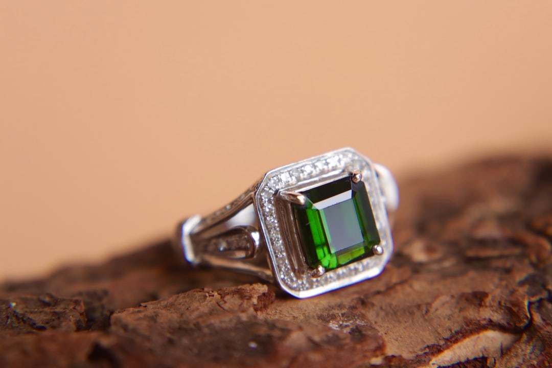 18K Gold Natural Tourmaline Ring - 4
