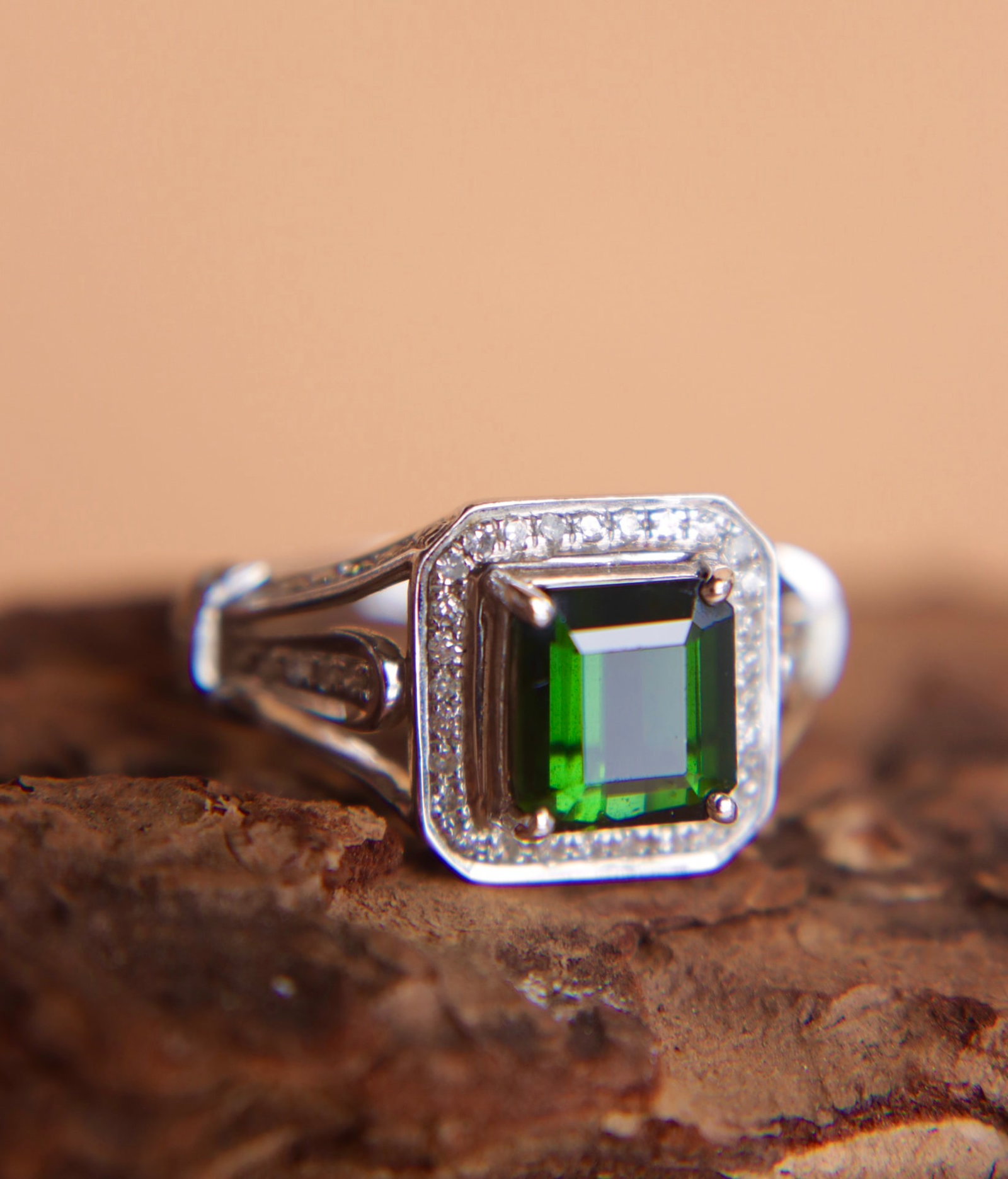 18K Gold Natural Tourmaline Ring - 5