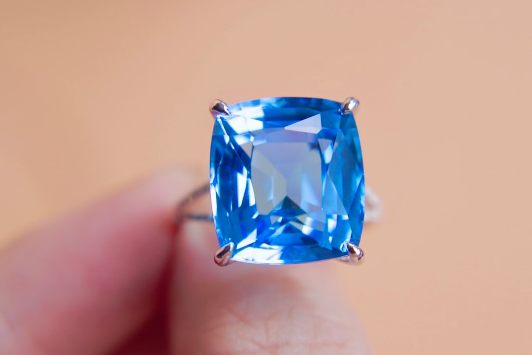 18K Gold Natural Topaz Ring - 4