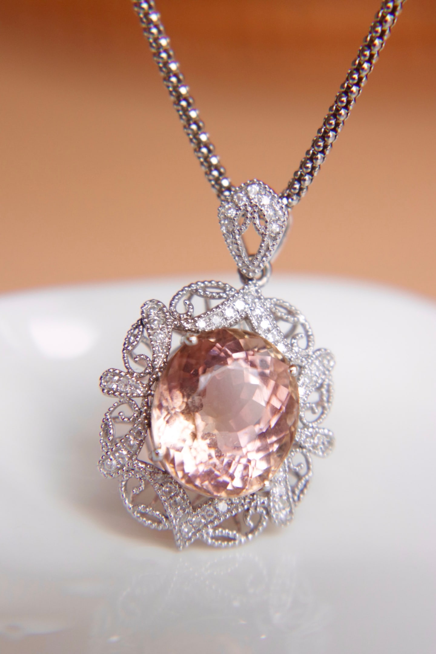 18K Gold Natural Yellow Tourmaline Pendant - 4
