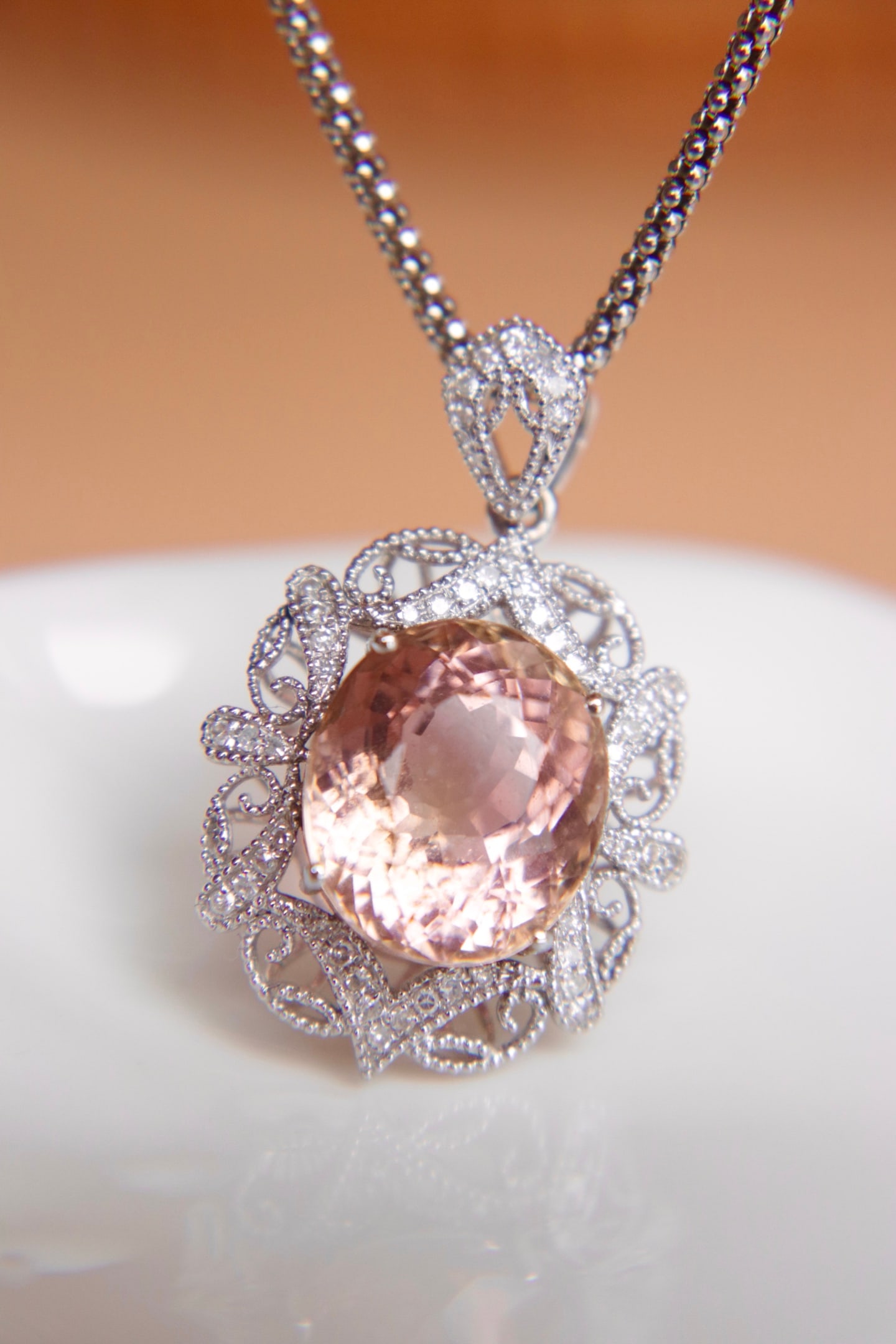 18K Gold Natural Yellow Tourmaline Pendant - 6
