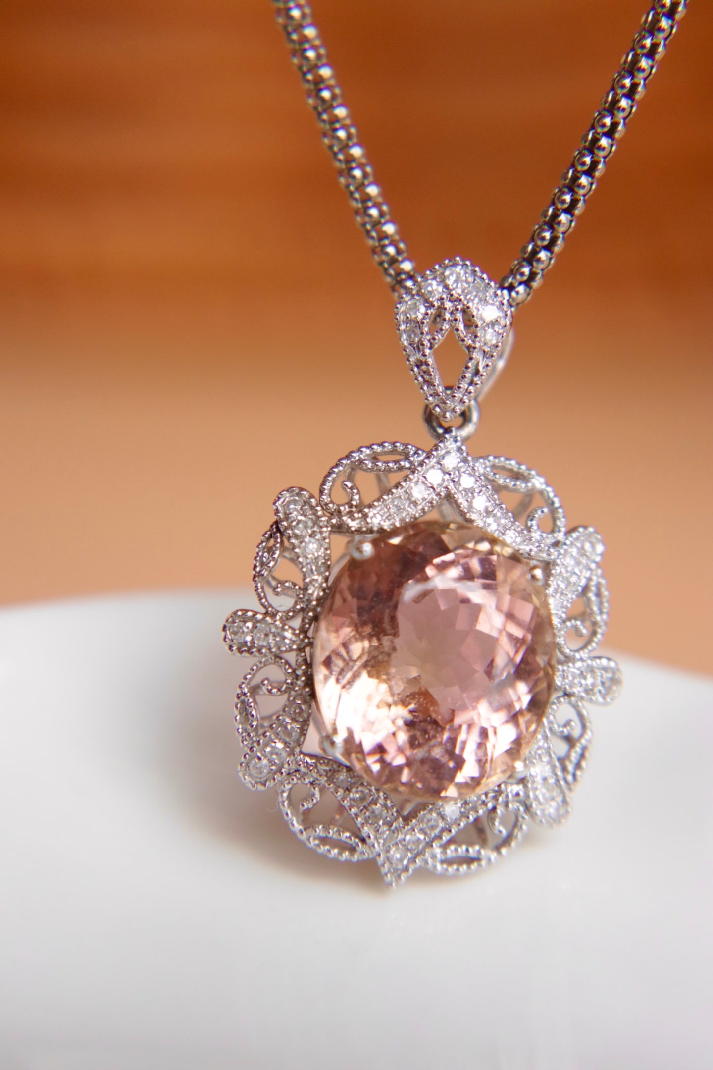 18K Gold Natural Yellow Tourmaline Pendant - 7