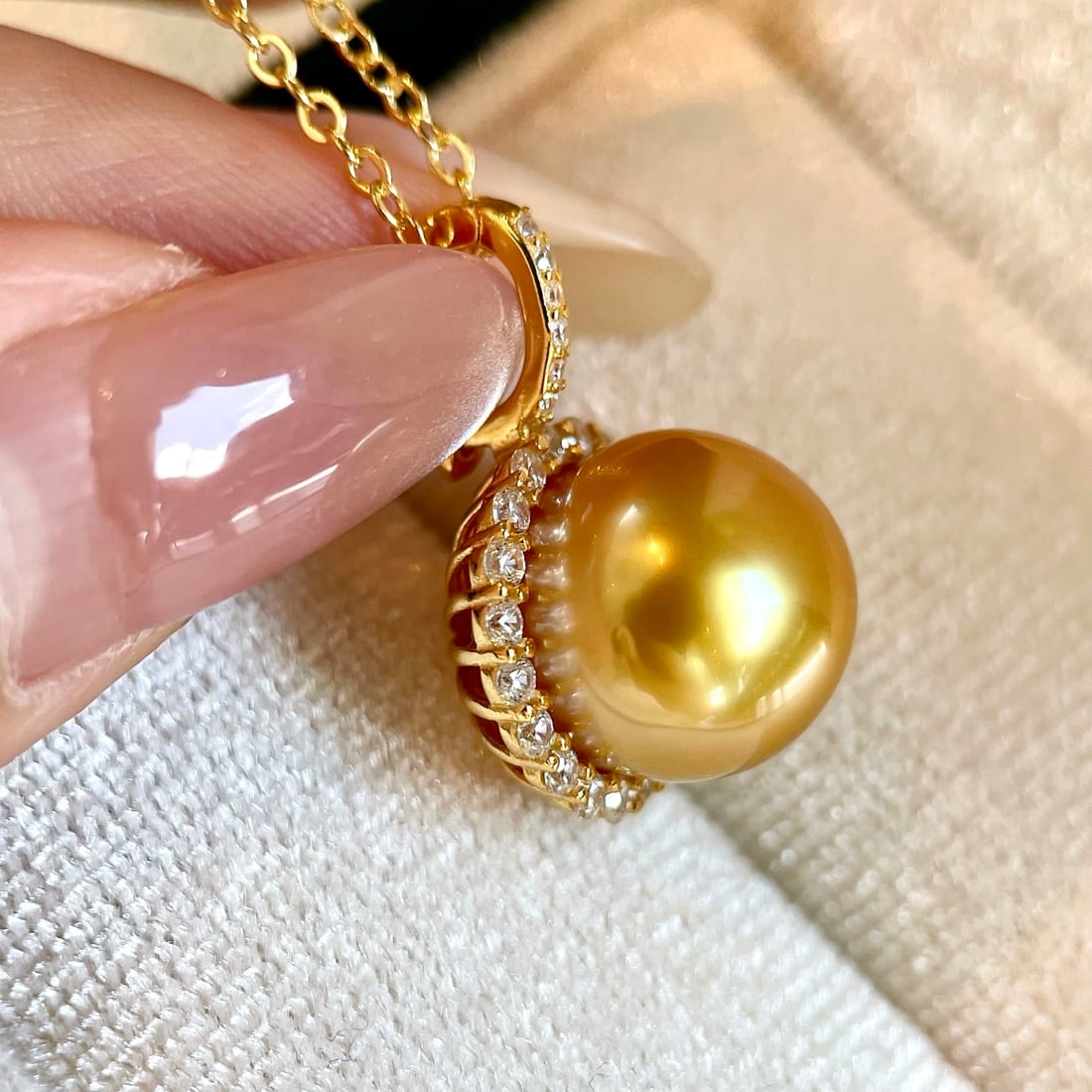 Sunflower Gold Pearl Pendant - 5