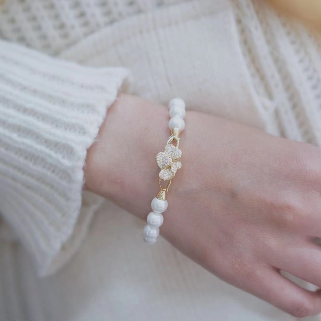 Natural White Pearl Bracelet - 3