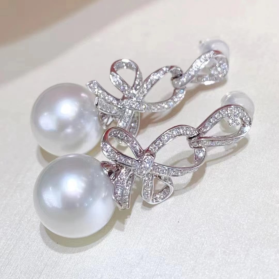 S925 Silver Slightly Flawed Pearl Earrings - 3