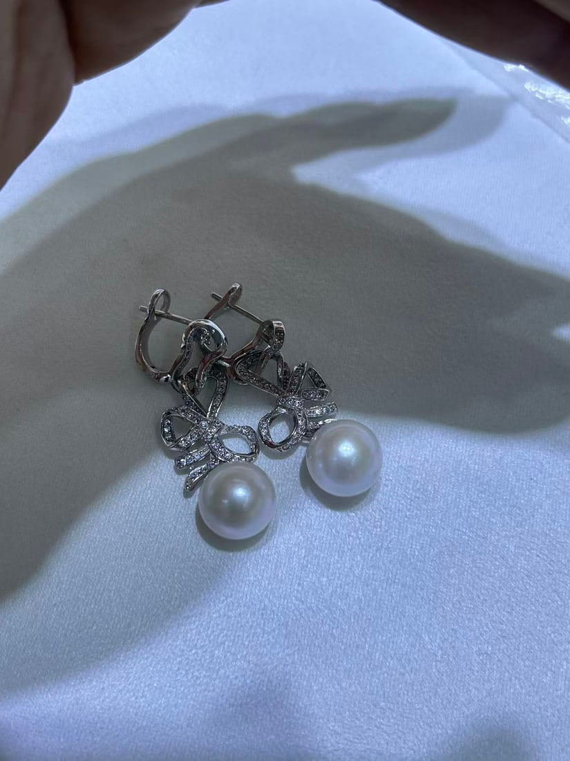 S925 Silver Slightly Flawed Pearl Earrings - 7