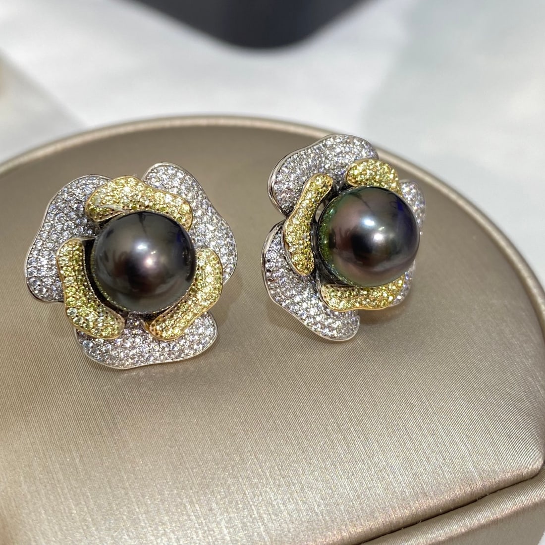 925 Silver Natural Black Pearl Earrings - 3