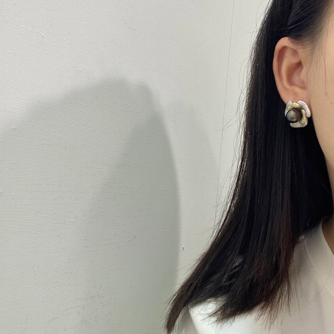 925 Silver Natural Black Pearl Earrings - 6