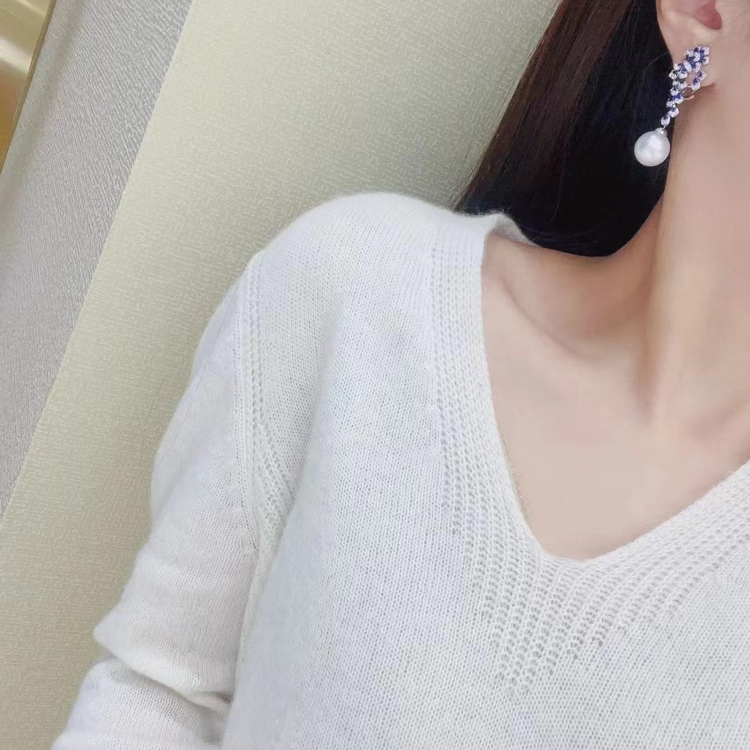 S925 Silver Slightly Flawed Pearl Earrings - 6