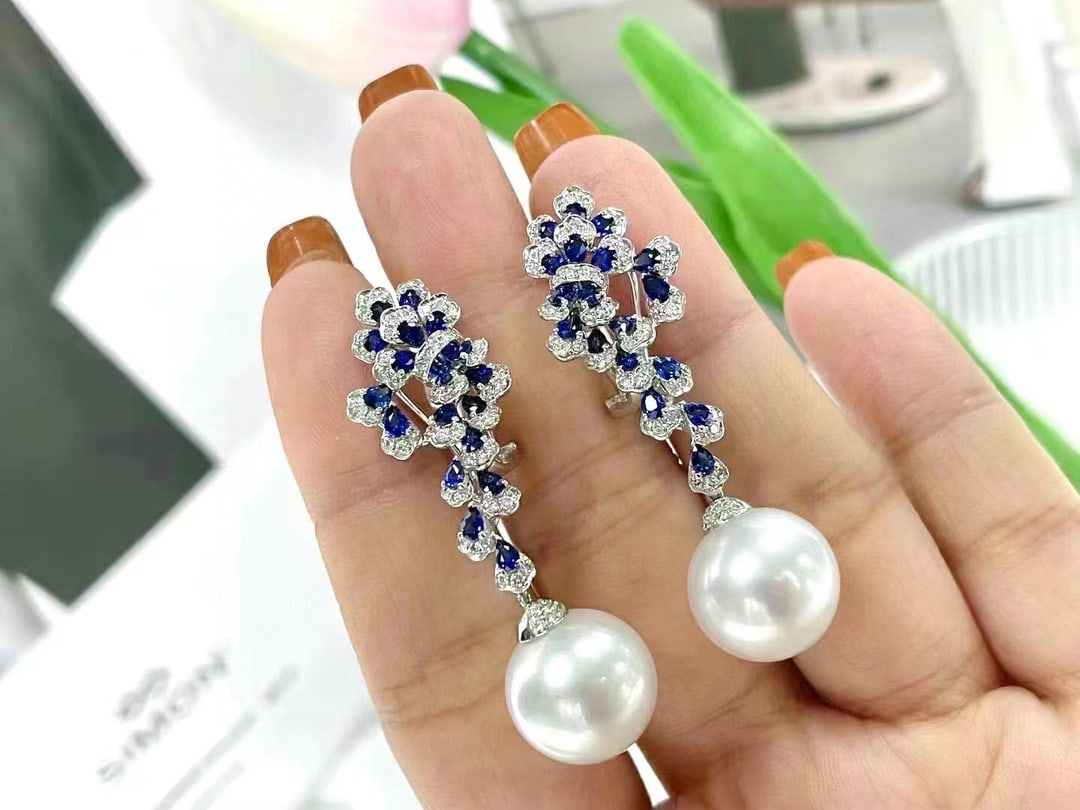 S925 Silver Slightly Flawed Pearl Earrings - 9