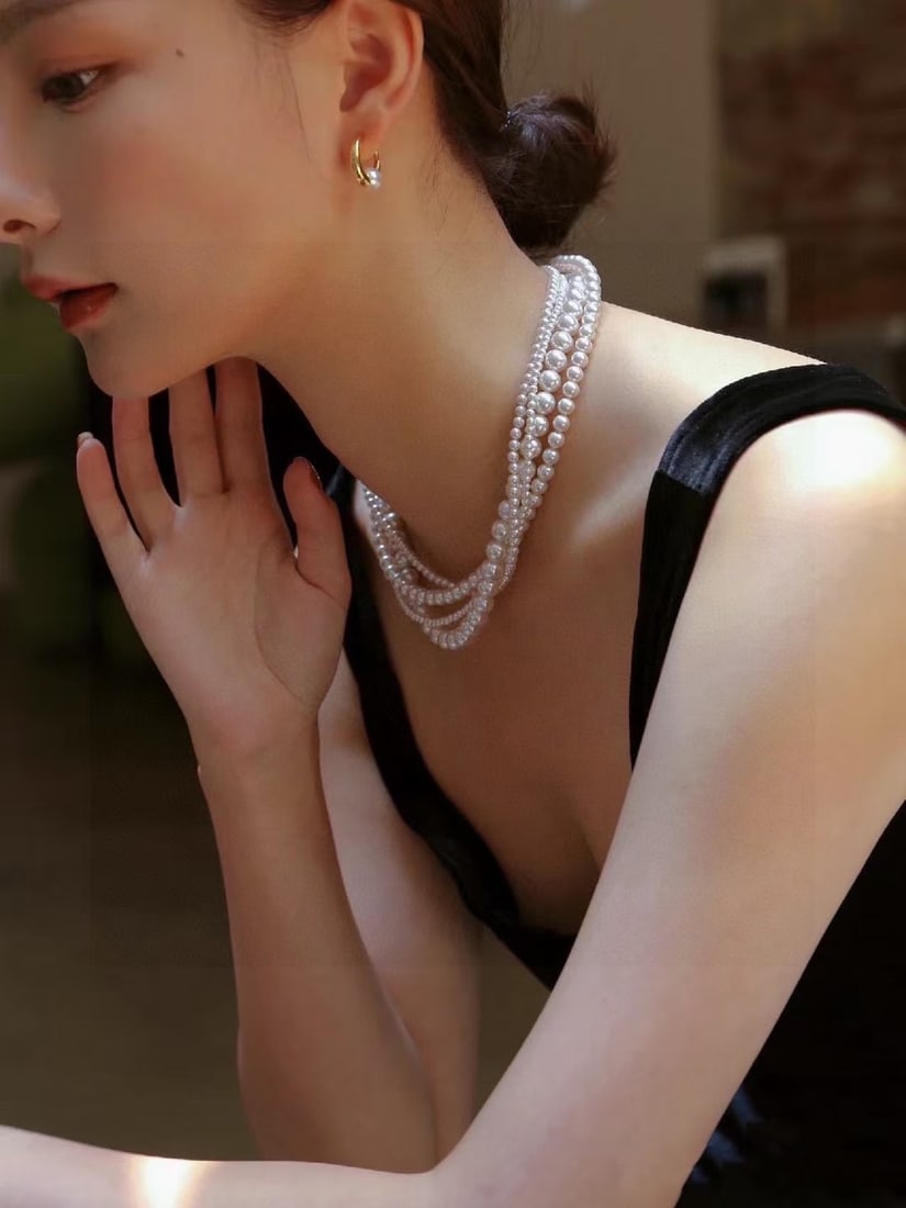 S925 Silver Slightly Flawed Freshwater Pearl Necklace - 3