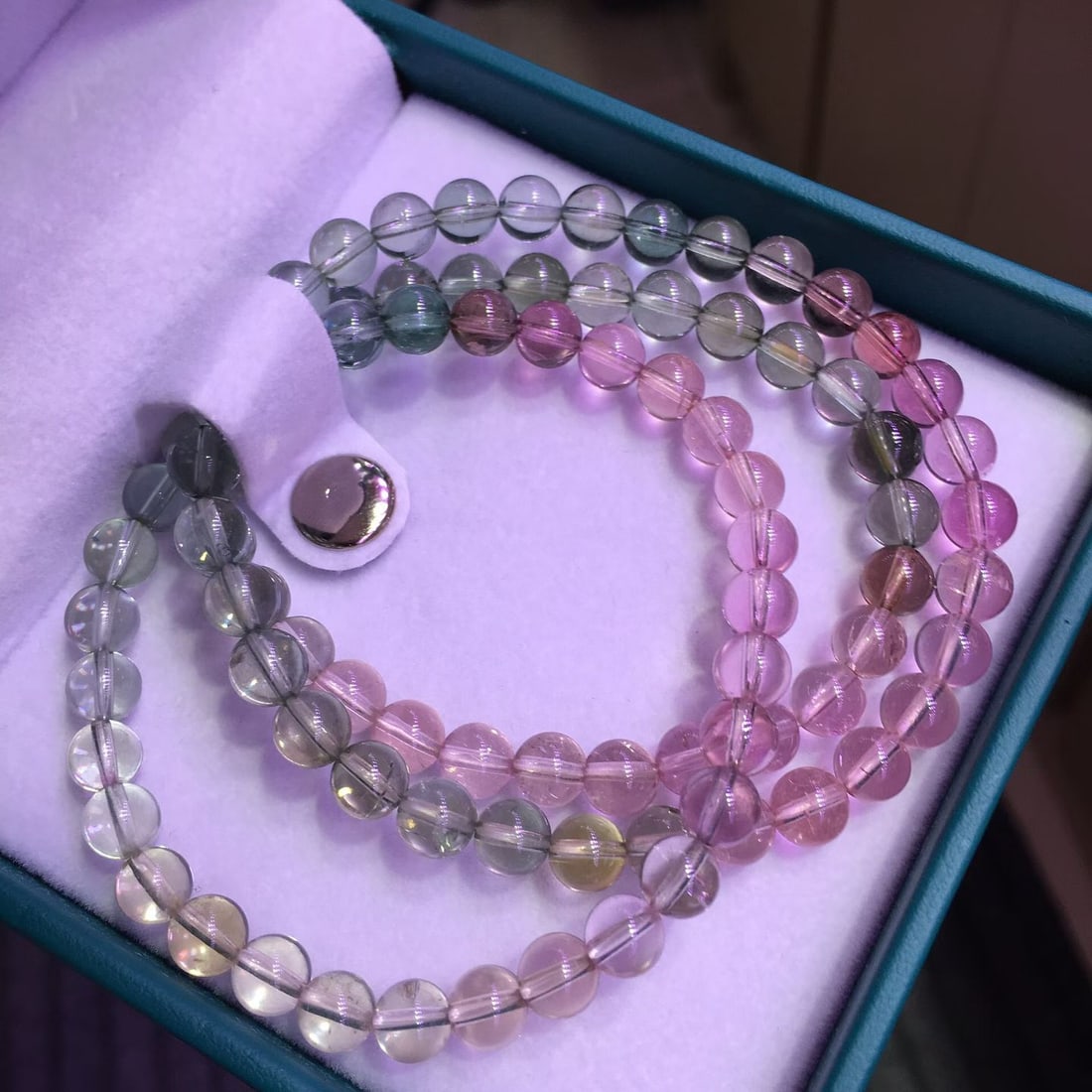 Natural Tourmaline Prayer Beads Bracelet - 2