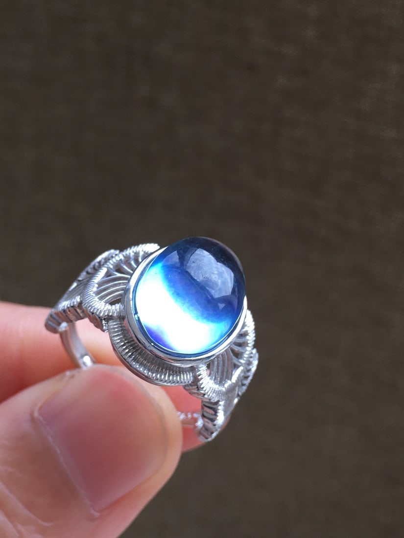 925 Silver Natural Aquamarine Ring - 2