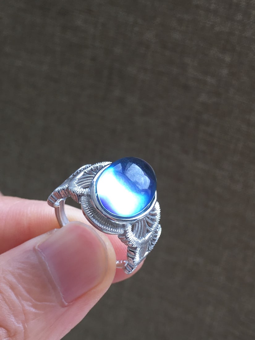 925 Silver Natural Aquamarine Ring - 4