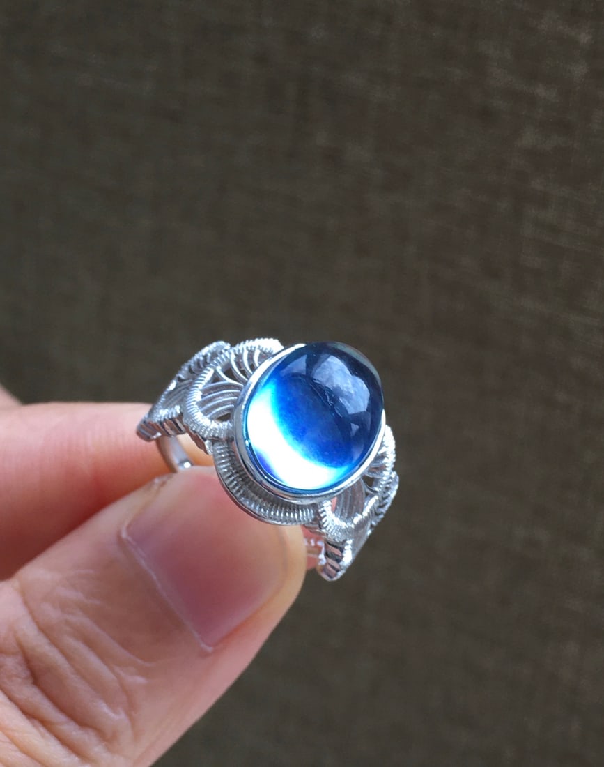925 Silver Natural Aquamarine Ring - 5