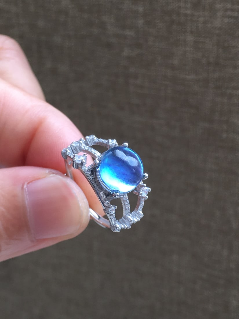 925 Silver Natural Aquamarine Ring - 2