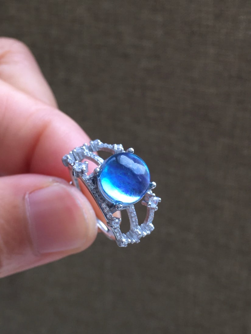 925 Silver Natural Aquamarine Ring - 3