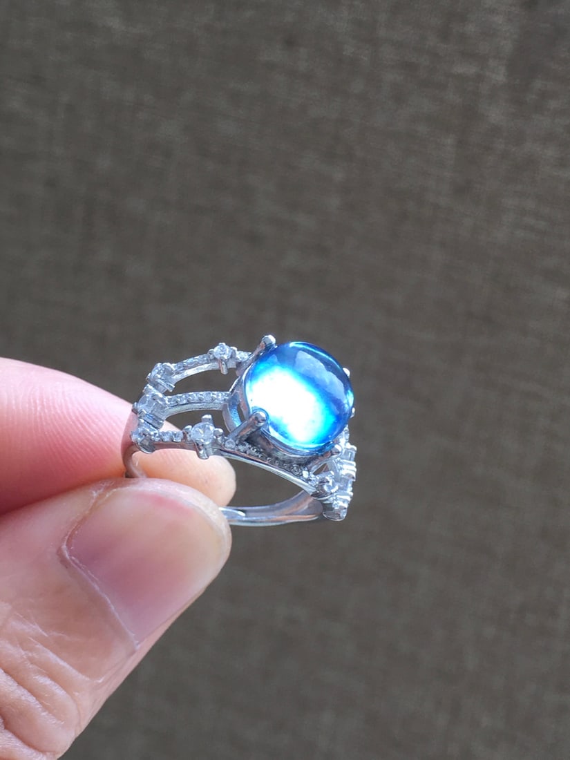 925 Silver Natural Aquamarine Ring - 4