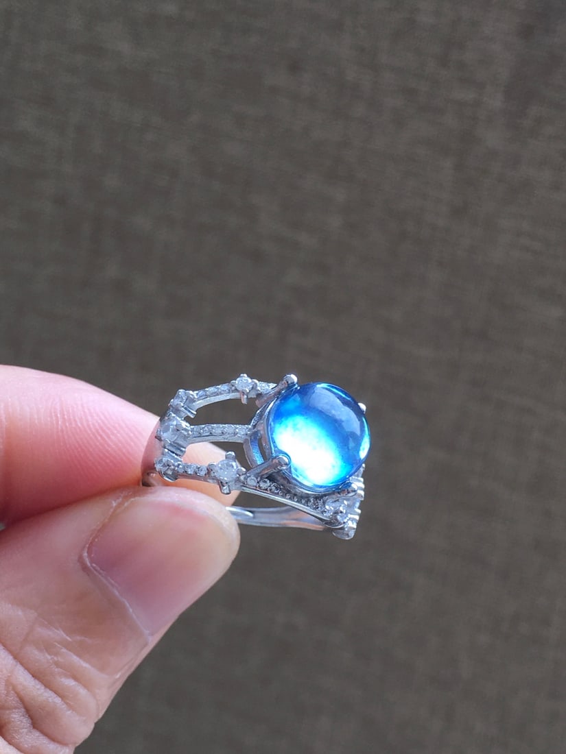 925 Silver Natural Aquamarine Ring - 5