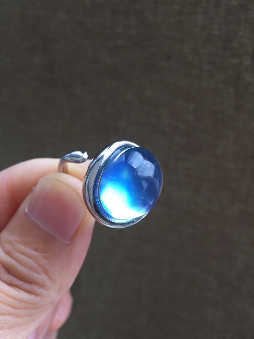 925 Silver Aquamarine Ring - 5
