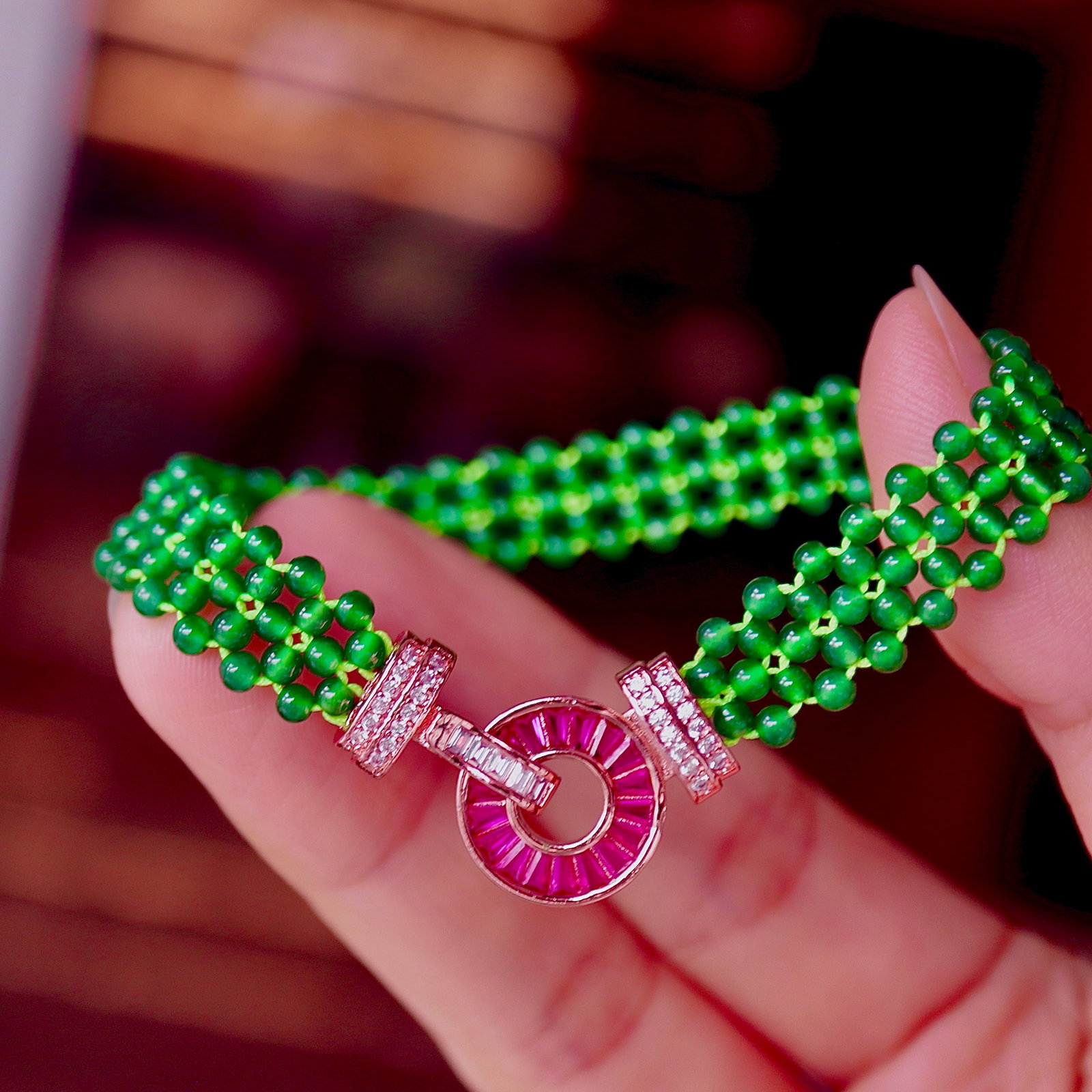 Natural A Jade Bracelet - 7