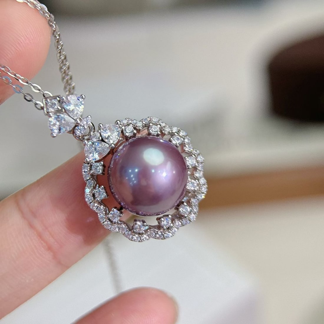 Natural Purple Edison Pearl Pendant - 2
