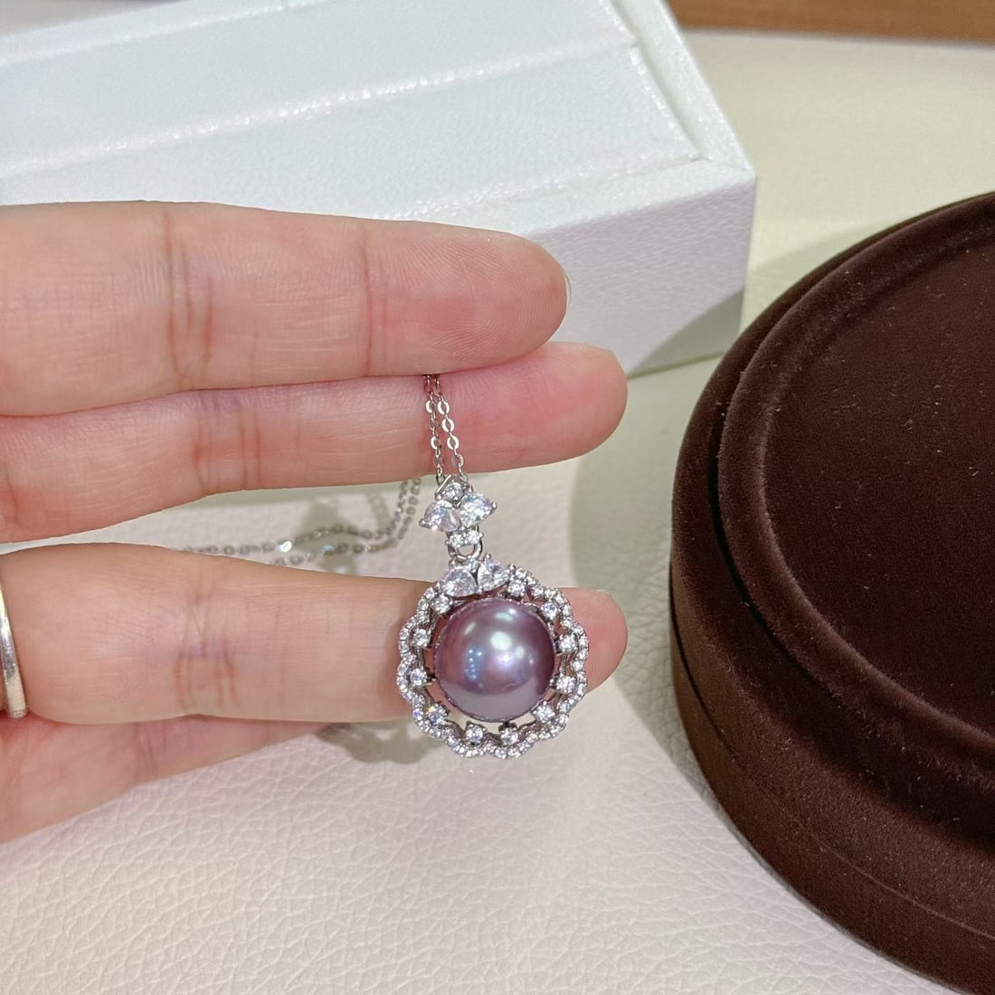 Natural Purple Edison Pearl Pendant - 4
