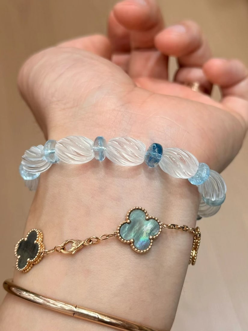Natural White Crystal Bracelet - 5