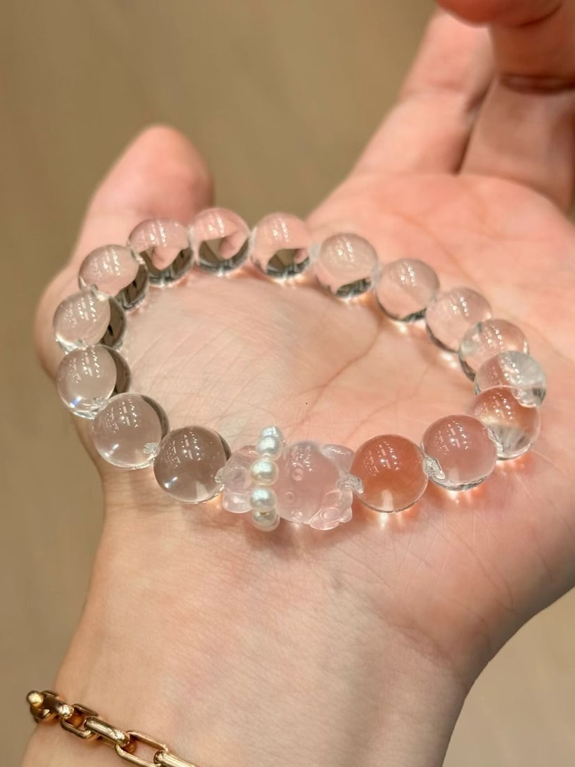 Natural White Water Bead Bracelet - 4
