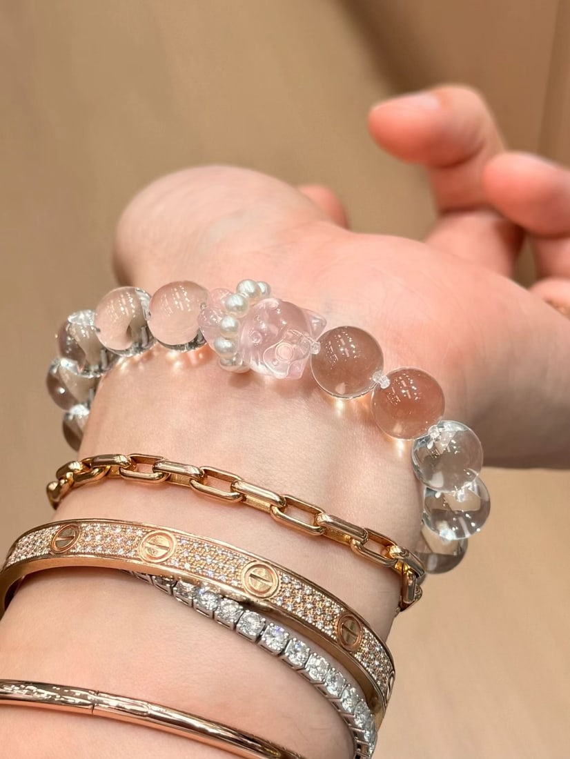 Natural White Water Bead Bracelet - 6