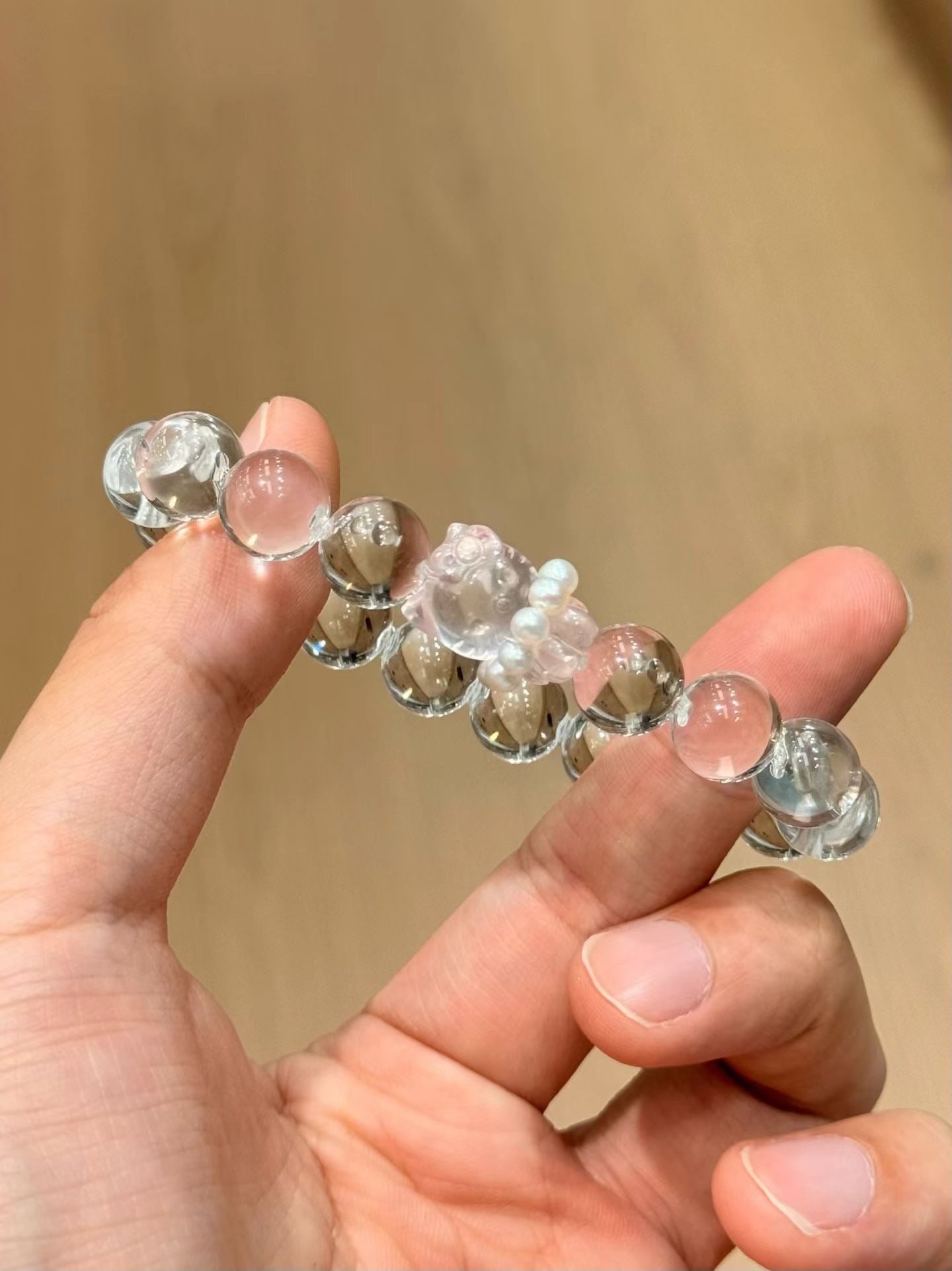 Natural White Water Bead Bracelet - 7