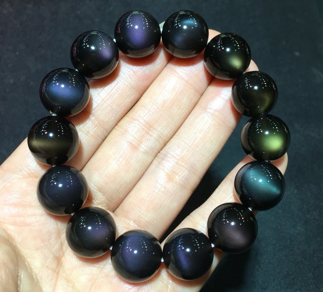 Natural Obsidian Bracelet - 7
