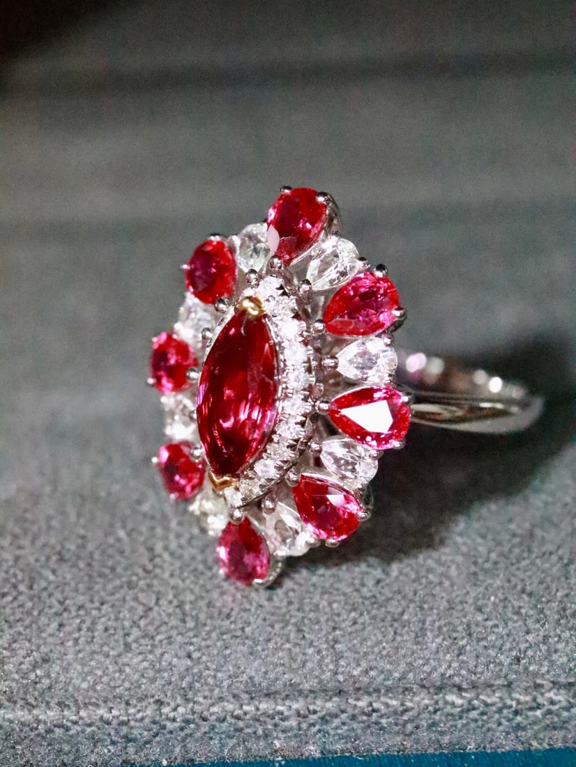 18K Natural Unheated Ruby Ring - 2