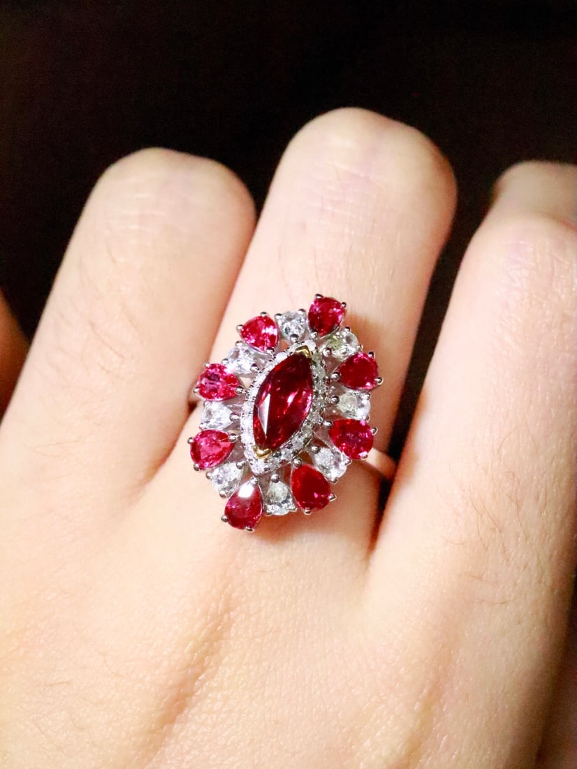 18K Natural Unheated Ruby Ring - 5